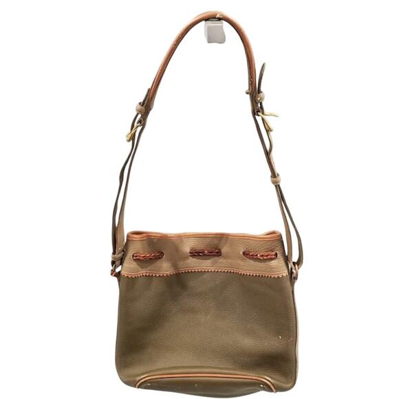 Dooney & Bourke Vintage AWL Leather Drawstring Shoulder Bag - Picture 2 of 4